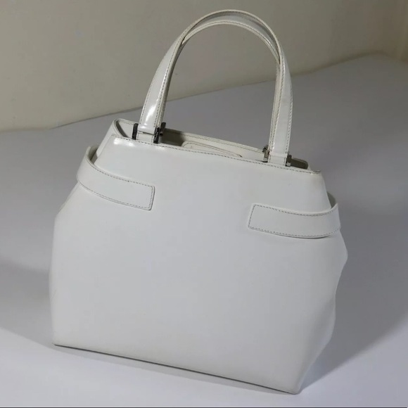 Authentic limited edition Rare Salvatore Ferragamo white leathr satchel - Picture 8 of 8
